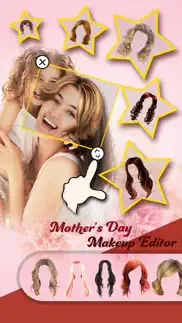 mother makeup booth - aa photo frame & sticker edit.or to change hair, eye, lip color iphone screenshot 2