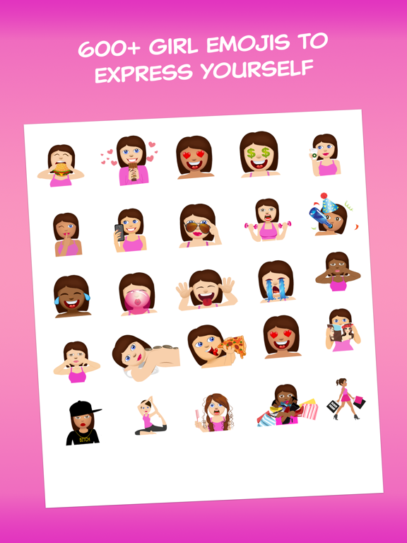 Screenshot #4 pour Girls Love Emoji – Extra Emojis For BFF Texting