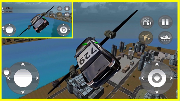 Floating Police Car Flying Cars – Futuristic Flight Simulator PRO game screenshot-3