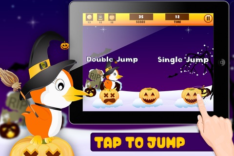 Baby Penguin Jump - Halloween Edition screenshot 2