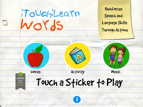 Screenshot #4 pour iTouchilearn Words for Preschool Reading, Spelling, Speech Skills