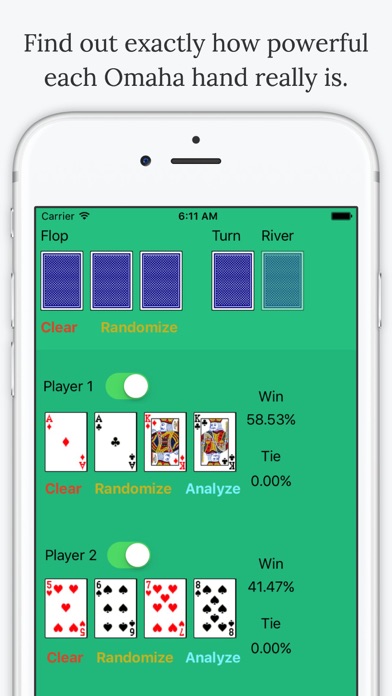 Omaha Poker Calculator - Calculate Odds and Chances % to Win Screenshot