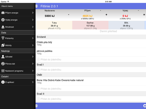 Screenshot #6 pour Fitlinie - počítej kalorie