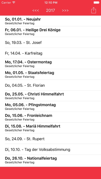 Feiertage Österreich Kalender & Kalenderwochen Pro screenshot-3
