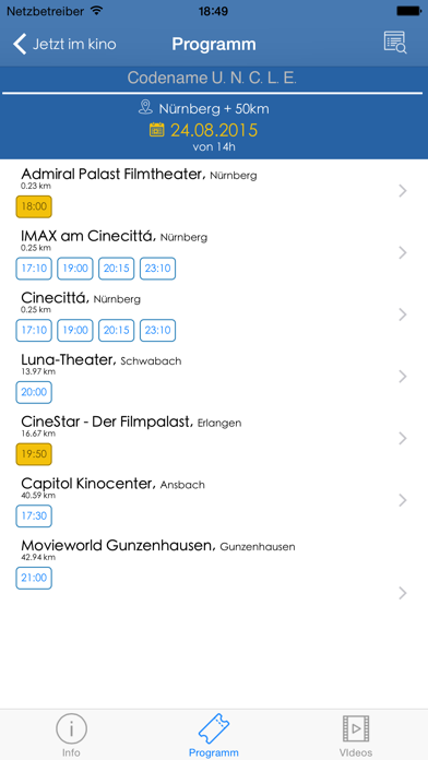 Screenshot #3 pour AbInsKino - Kinoprogramm für Deutschland, Österreich und die Schweiz