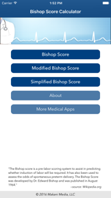 Bishop Score Calculator screenshot