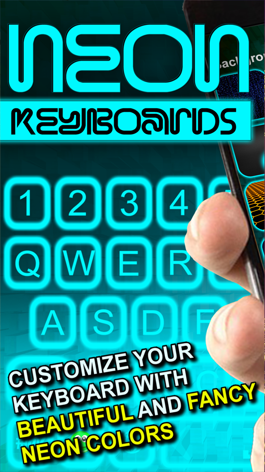 #1. Glow Neon Colors Keyboard – Download Colorful Theme.s and Backgrounds (iOS) 由: Milica Vuksanovic