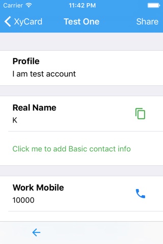 XyCard screenshot 2