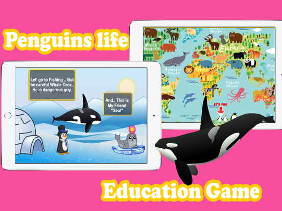 Penguin Fishing Game Free for Kids iPad screenshot