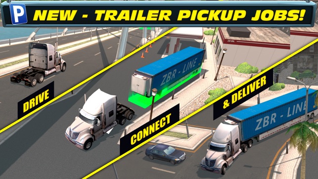 Trailer Truck Parking with Real City Traffic Car Driving Sim(圖2)-速報App