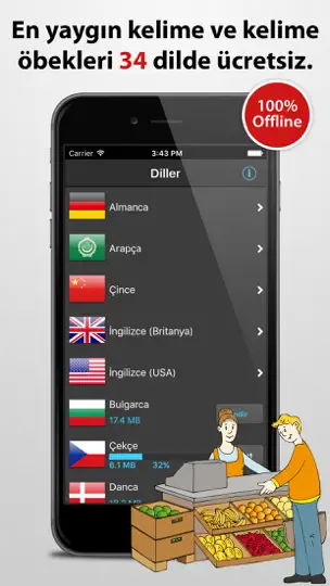 Скриншот Konuşma Kılavuzu – 30 Dilden Fazla на iPhone 1
