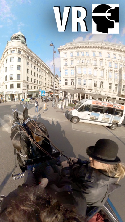VR Virtual Reality Through Vienna in a Horse-Drawn Carriage - Fiaker Part 1