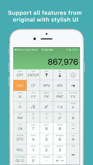 Captura de pantalla de BA Calculadora Financiera Pro en iPhone 1