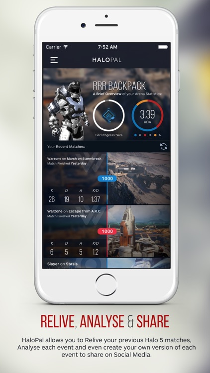 HaloPal - Relive, Analyse & Share. An Unofficial Companion App for Halo 5. screenshot-0