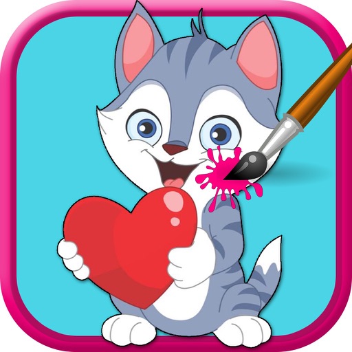 Animal Coloring Book- Free Educational Coloring Book Games For Kids & Toddler Icon
