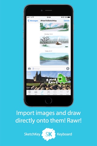 SketchKey Keyboard - Draw, doodle and scribble your messages - A Drawing Keyboard screenshot 2