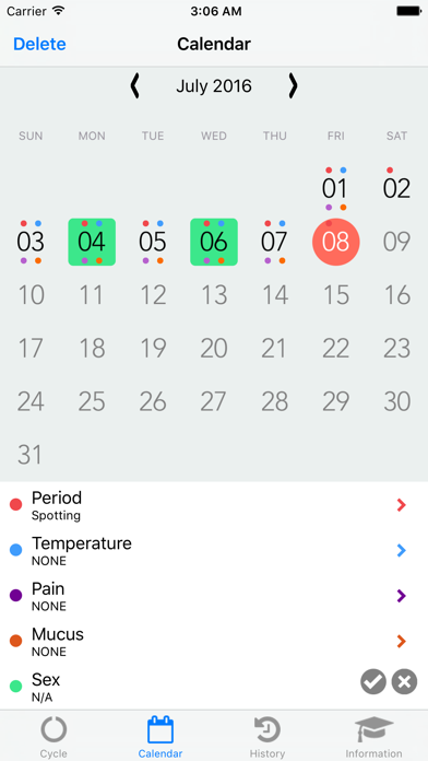Screenshot #1 pour Ovulator: fertility tracker