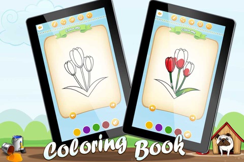 Coloring Book for Kids Flowers Free screenshot 4