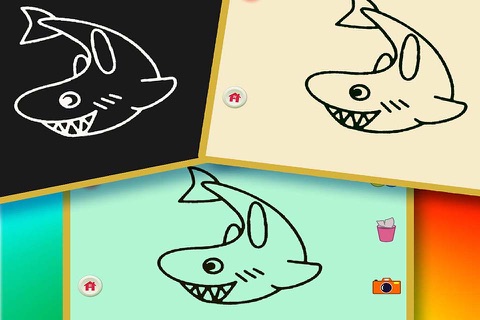 宝宝海底世界巴士总动员涂色应用2 - 儿童免费秘密花园填色海洋动物卡通版 screenshot 4