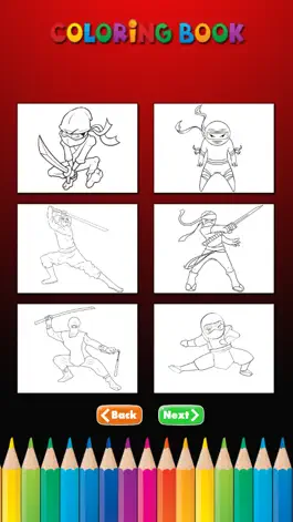 Game screenshot The Ninja Coloring Book: Learn to draw and color a ninja, weapon and more apk