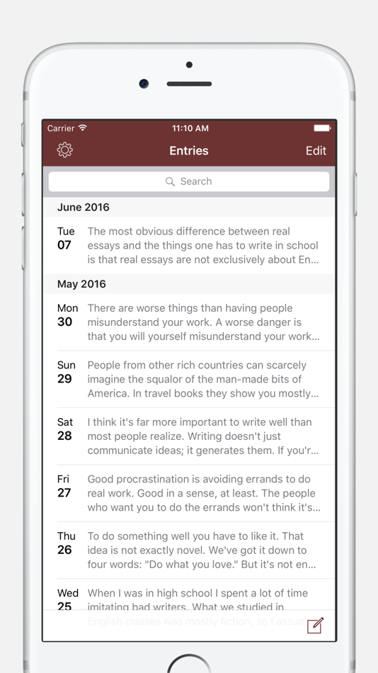 Chronicle - A Personal Journal / Writing Diary - 2.0.4 - (iOS)