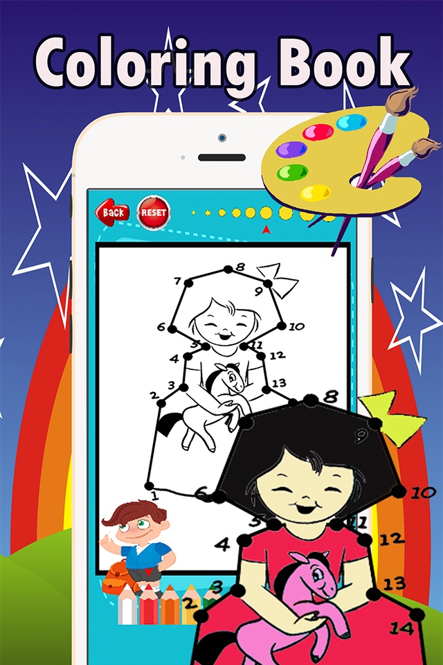 Dot to Dot Coloring Book: complete coloring pages by connect dot games free for toddlers and kids screenshot 3