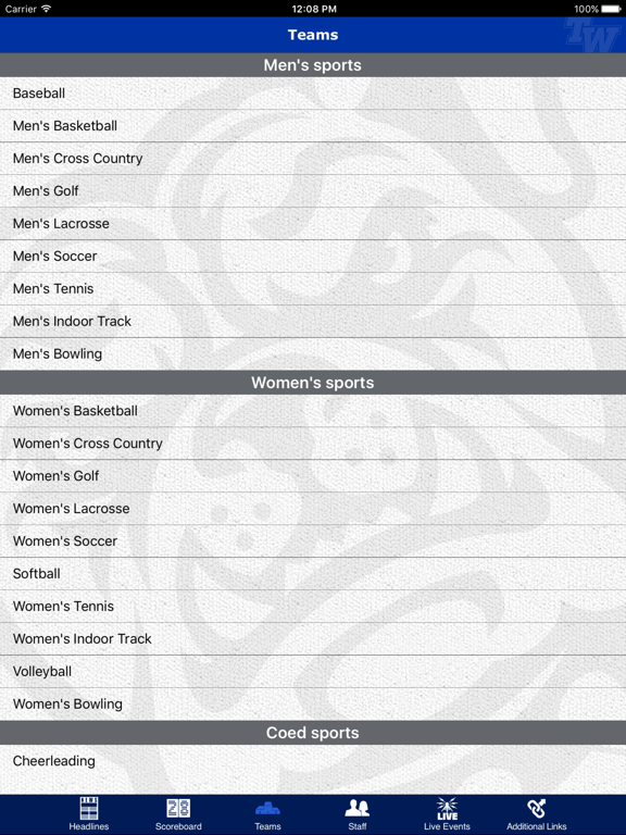 TWU Bulldogs iPad screenshot 4 - Sports app