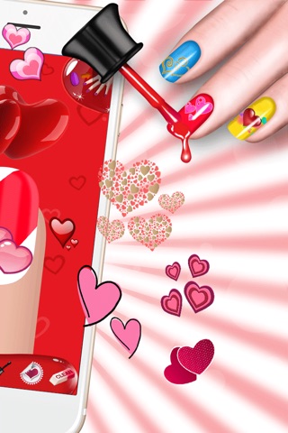 Cute Hearts Nail Art – Pretty Nails Makeover Studio With Girly Design.s & Manicure Ideas screenshot 2