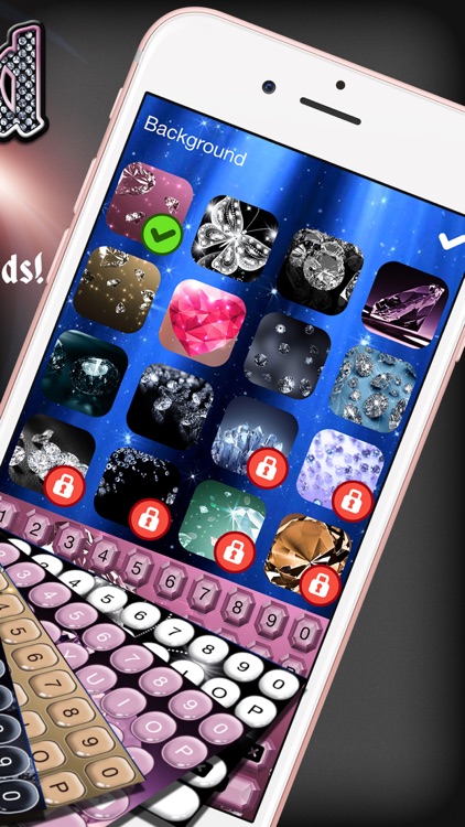 Diamond Keyboard Themes – Luxury Keyboards with New Emoji.s, Backgrounds and Fonts