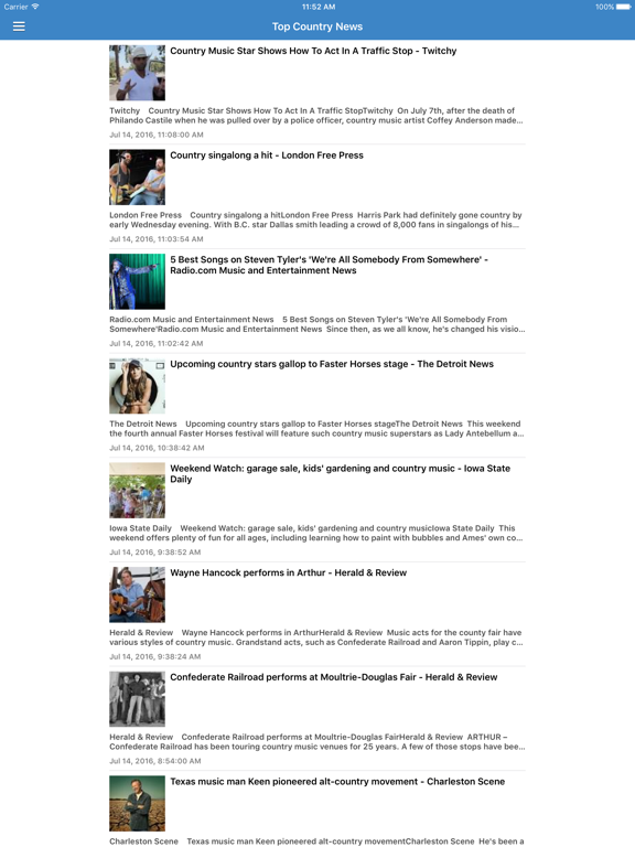 Country Music Free - Songs, Radio, Music Videos & News iPad screenshot 5 - Music app