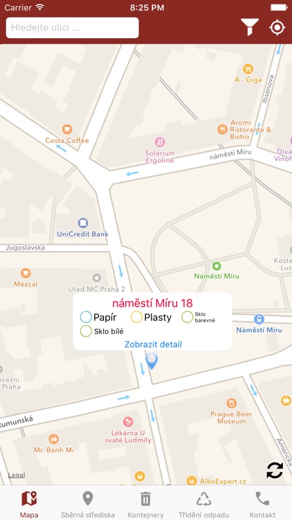 Třídění odpadu v Praze 2