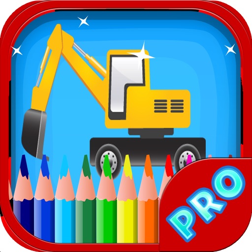 Construction Vehicles Coloring Book - Vehicles for toddlers and kids