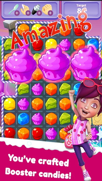 Screenshot #1 pour Sweet Charm of Cream Cakes Match 3 Free Game