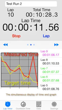 Game screenshot Lap Timer with Graph 2 Free apk