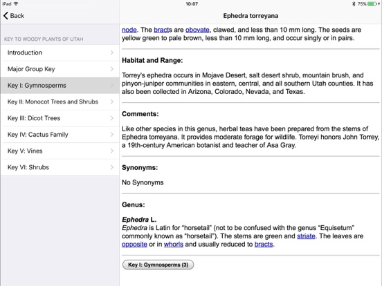 Woody Plants of Utah iPad screenshot 5 - Education app