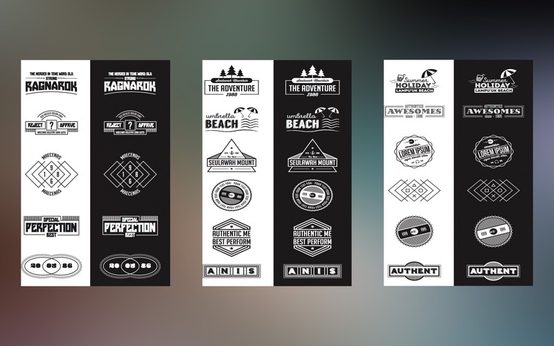 Screenshot #1 pour Badges Design for Adobe illustrator