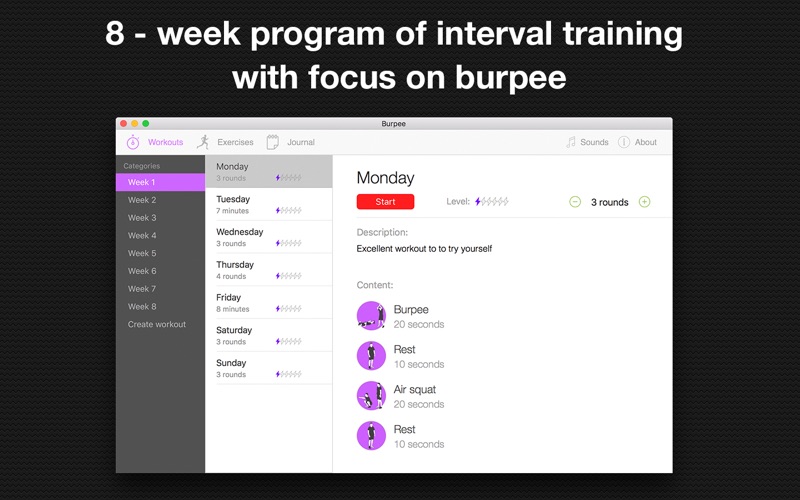 Screenshot #1 pour Burpee - functional workout