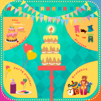 fête danniversaire - partie Planificateur décorateur jeu pour enfants