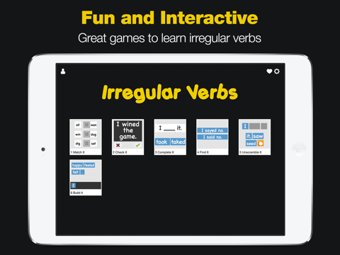 Screenshot #4 pour Irregular Verbs - English Grammar Games