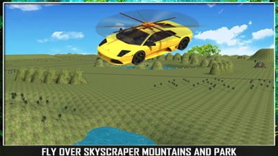 Flying Car Driving Simulator Free Extreme Car Helicopter Flight iPhone screenshot