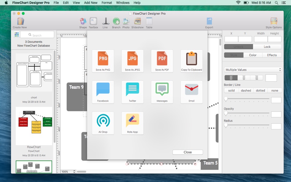 FlowChart Designer Pro  - Workflow & Diagram Design - 1.0 - (macOS)