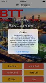 BTT Basic Theory Test for Singapore Driving - Prepare Driving Theory Test screenshot