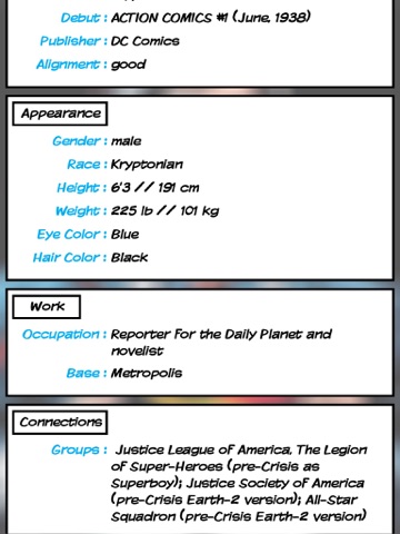 Superhero Database screenshot