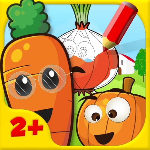 Veggies & Fruits HD : Learning, colouring and educational games for kids and toddlers! iOS App