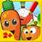 Veggies & Fruits HD : Learning, colouring and educational games for kids and toddlers!