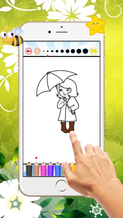 umbrella coloring book  free games foe kids : learn to paint umbrellas and shoes. screenshot-3