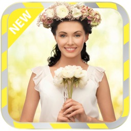 Wedding Flower Crown Hairstyle  : Camera  Effect - Photo Frame