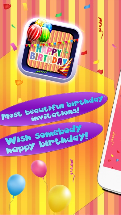 Screenshot #1 pour Heureux de Carte D'anniversaire - Les Meilleures Cartes de Voeux et Faites Votre Fête Invitations