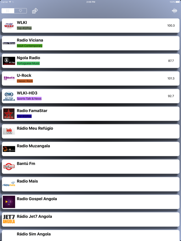 Angolan Radio Grátis - Angola Radio News Music Free iPad screenshot 3 - Music app