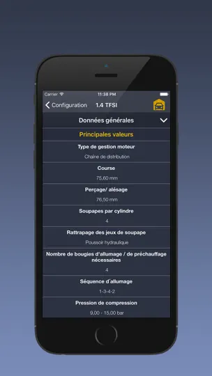 Capture d'écran de TechApp Pour Audi sur iPhone 4